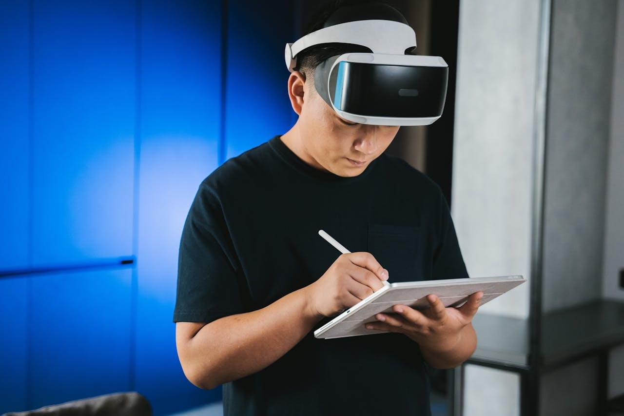 изучение инструкций на планшете